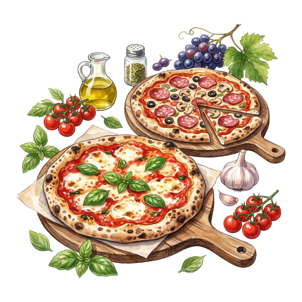 Pizzen frisch aus dem Steinofen